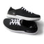 Neptune HT men's black sneaker side view facing right and top close-up showing mesh upper, lightweight comfort design.