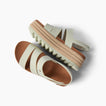 Pair of Water Vista Higher 2 platform sandals, top view showing straps and cushioned footbed, facing left side.