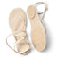Willow Quinn sandal pair top view with white vegan straps, cushioned footbed, and textured sole for all-day comfort