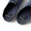 Top view close-up of the heel of navy Neptune HT men's sneakers with water-friendly, cushioned REEF support.