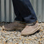 Del Mar Leather suede and leather shoes facing opposite directions on gravel with cushioned comfort