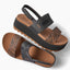 Water Vista Higher women's sandals facing right with tiger print straps, padded footbed, and lightweight platform sole.