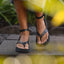 Vista Luxe Sierra women's black sandals facing forward, featuring soft cushioning and anatomical arch support for comfort.