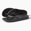 Vista Vay-Cay women’s black flip flops facing right, showing top and side with anatomical arch support and soft cushioning.