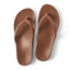 Vista Vay-Cay brown sandals top view facing up, showing soft-rebound cushioning and anatomical arch support for comfort.