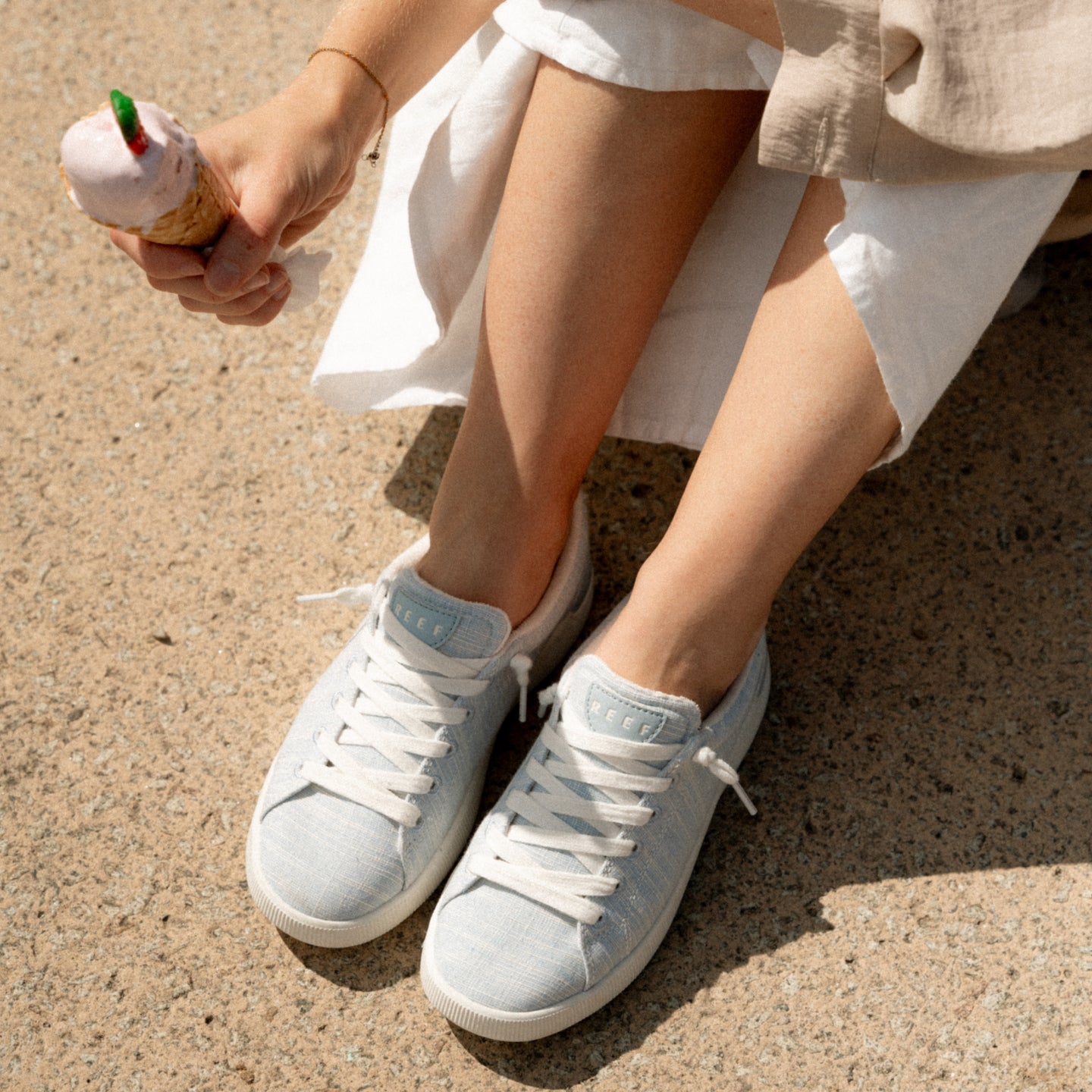 Women's Neptune Alana Blue Textile Sneakers | Reef – REEF