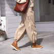 Side view of Neptune Athena women's footwear in natural suede facing right, showcasing extra cushioning and arch support.