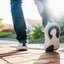 Shoreline Del Mar men's shoe showing outsole and heel facing away, designed for comfort and beach-inspired durability.