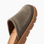 Close-up of Vista Luxe Mariana clog facing right, showing the suede closed toe and lugged sole for comfort