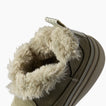 Weekend Olivia close up facing left showing plush faux fur lining and lightweight cushioned sole