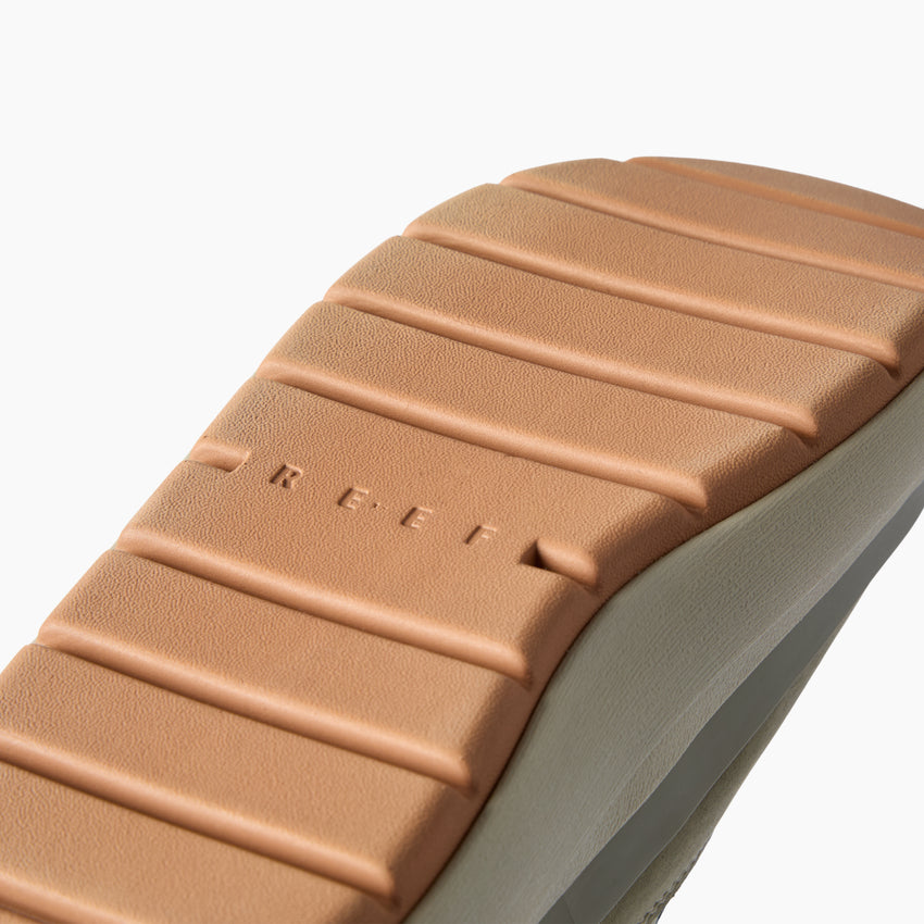 Weekend Olivia close up of the outsole tread angled toward the upper right, showing a grippy lightweight sole