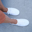 Neptune 2 white sneakers viewed from above, both facing right, with cushioned everyday comfort blady?