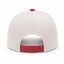 REEF x Palm Snapback white and red adjustable back view with rear closure