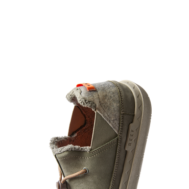 Rambler shoe facing left showing plush collar, durable water-friendly materials, and cushioned sole with arch support