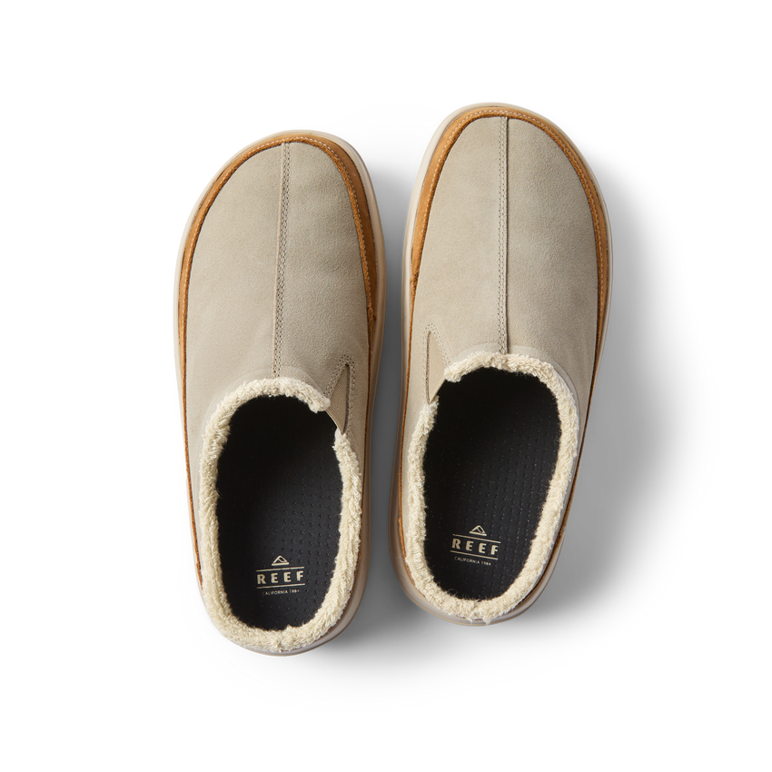 Rambler Mule pair facing upward with soft terry lining and plush cushioned footbeds
