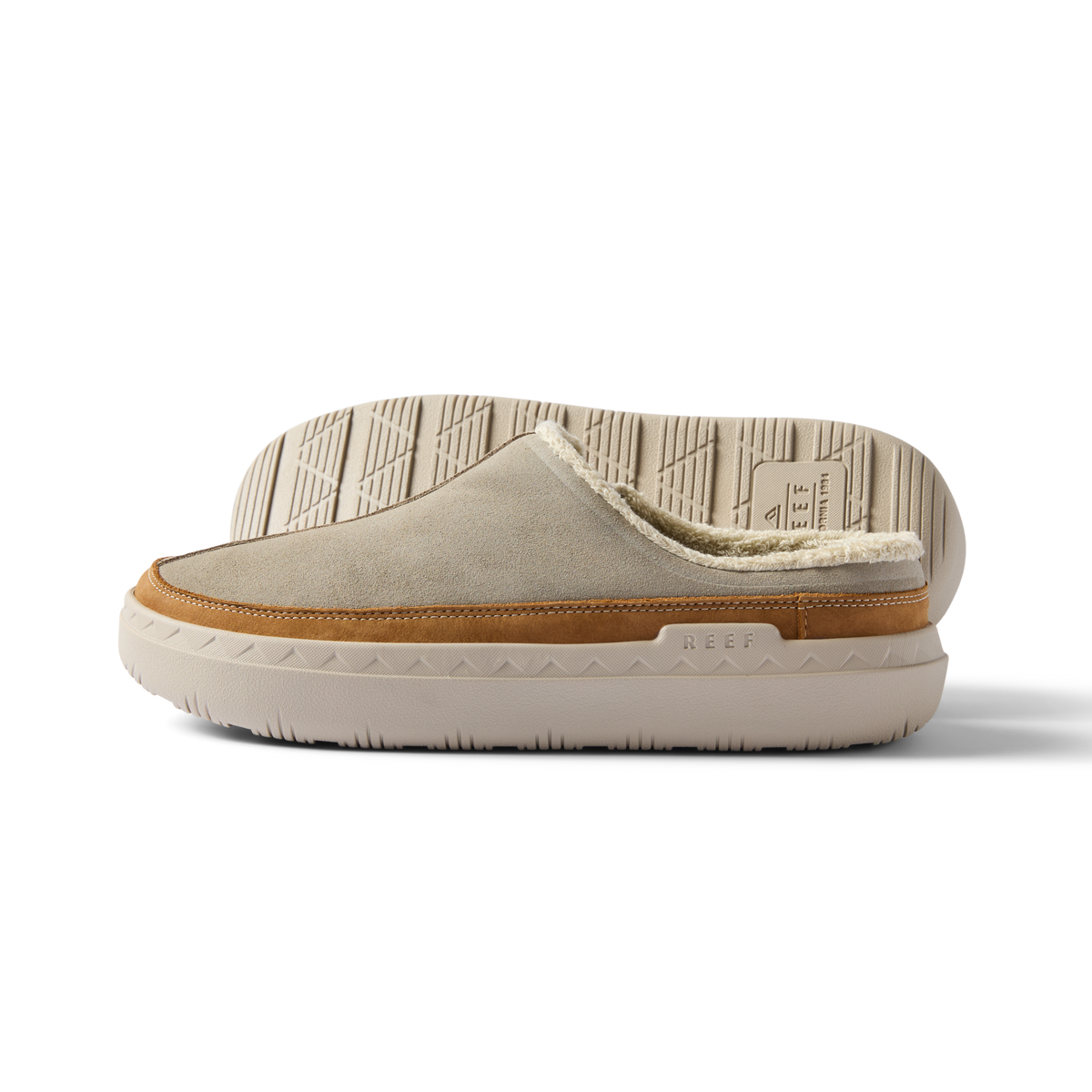 Rambler Mule facing left in side view with soft terry lining and a cushioned sole