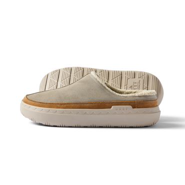 Rambler Mule facing left in side view with soft terry lining and a cushioned sole
