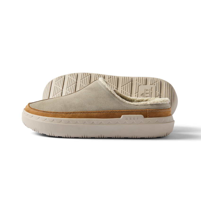Rambler Mule facing left in side view with soft terry lining and a cushioned sole