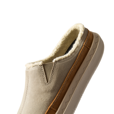 Rambler Mule close-up side view facing lower left with plush terry lining and cushioned outsole