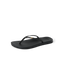 Cushion Slim black women's sandal facing left, featuring soft-rebound cushioning and anatomical arch support.