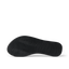 Bottom sole of Cushion Slim black women's footwear showing textured water-friendly rubber grip for beach comfort and durability