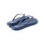 Seaside Twist women's indigo flip flops facing right, showing lightweight, cushioned footbed and braided straps.