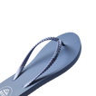 Seaside Twist women's flip flop facing right with braided straps, cushioned footbed, and water-friendly design.