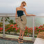 Woman wearing Sunset Ibiza sandals facing forward, showcasing arch support and soft-rebound cushioning for all-day comfort.