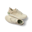 Neso men's off-white sneaker pair, right shoe side view, left shoe top view, breathable mesh, arch support, cushioned sole