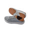 Atlantic men's grey and tan sneakers with lightweight breathable upper, showing outsole and side profile facing right.