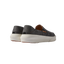 Pacific men's black slip-on shoes viewed from the back, showcasing lightweight, cushioned soles for beach comfort.