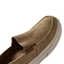 Pacific men’s tan slip-on shoe facing left, close-up of the top and side, surf-inspired comfort footwear