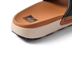 Close-up of the heel area of the Sydnee Cutback Low sandal facing left, featuring soft-rebound cushioning and arch support.