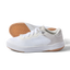 Shoreline Del Mar white sneakers facing left with cushioned support and beach inspired comfort
