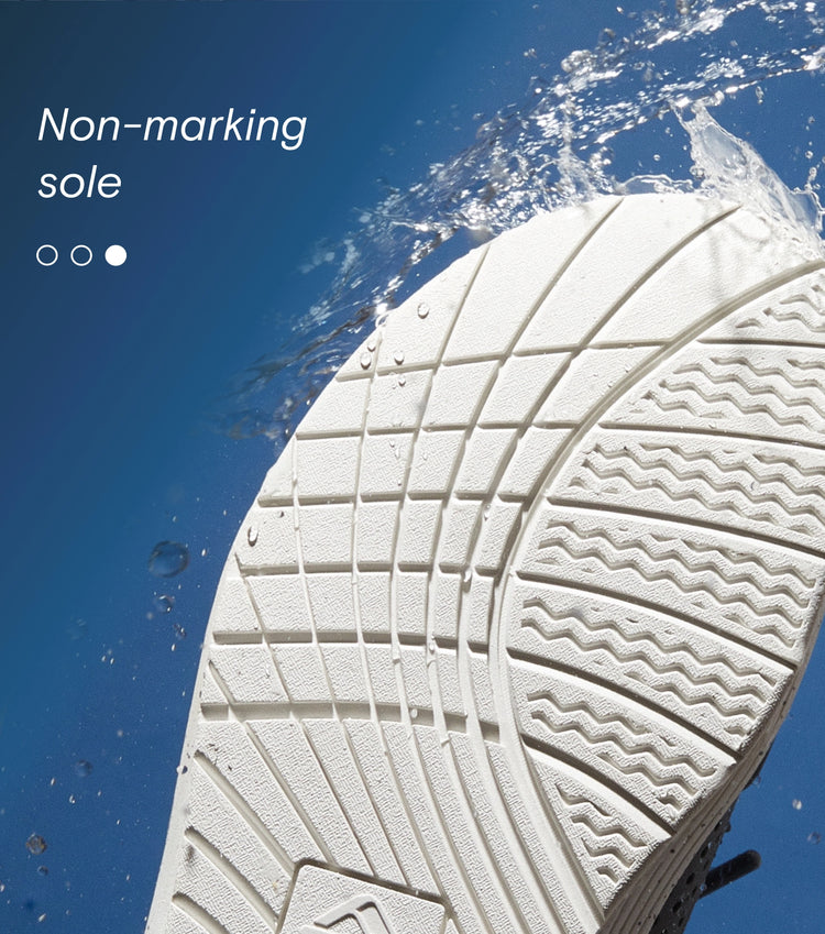 Text says: "non-marking sole", image of bottom of shoe