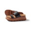 Vista Luxe Siaa women's sandals facing right, close-up of sole and cushioned footbed showing comfort design.