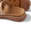 Close-up of the heel and footbed of the right Vista Luxe Thea sandal showing contoured arch support and durable outsole.