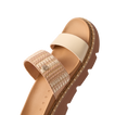 Vista Luxe Thea left-facing sandal close-up showing vegan leather straps and cushioned footbed with arch support