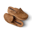 Vista Skye leopard print platform clogs one facing right and one facing left with cushioned footbeds