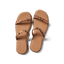 Top view of Water Willow Marina women's sandals with leopard print straps, featuring comfort and arch support for the beach.