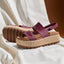 Water Vista Higher women's sandals facing left with ribbed platform sole, surf-inspired comfort and durable materials.