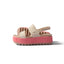 Water Vista Higher sandal facing left, soft pink tan platform with REEF branding, beach-inspired comfort design.