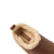 Top view close-up of the cozy, fleece-lined Weekend Low Brooke shoe highlighting comfort and arch support features.