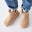 Weekend Autumn tan shearling lined boots facing toward the viewer for cozy everyday comfort