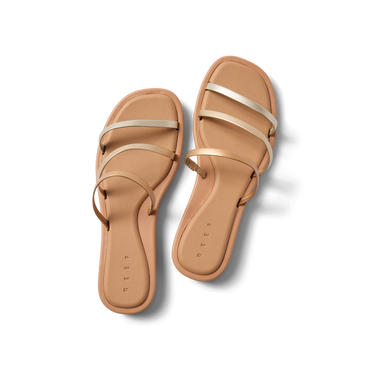 Willow Ava women's sandals facing up, showing toe straps and cushioned footbed with arch support in neutral tones.