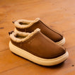 Weekend Low Brooke brown leather clogs facing right with plush lining and cushioned soles