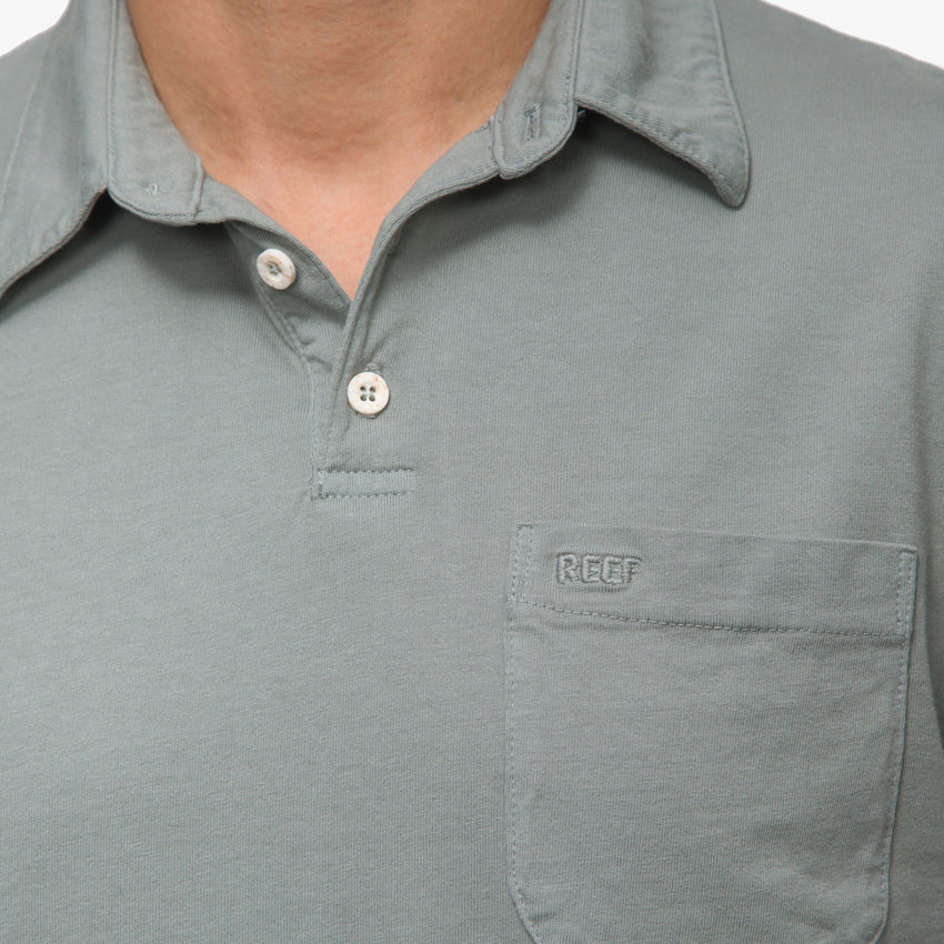 Walker Short Sleeve Polo - Chinois Green - Down the Line 1 View