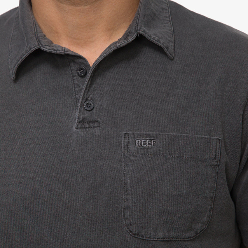 Walker Short Sleeve Polo - Pirate Black - Down the Line 1 View