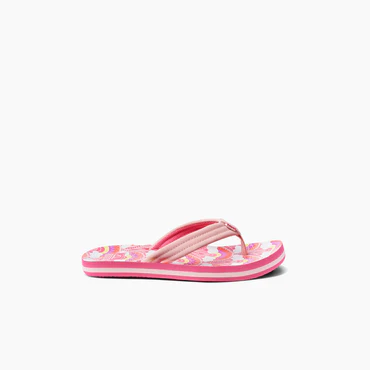 Girl's Sandals Kids Ahi in Rainbows And Clouds side view