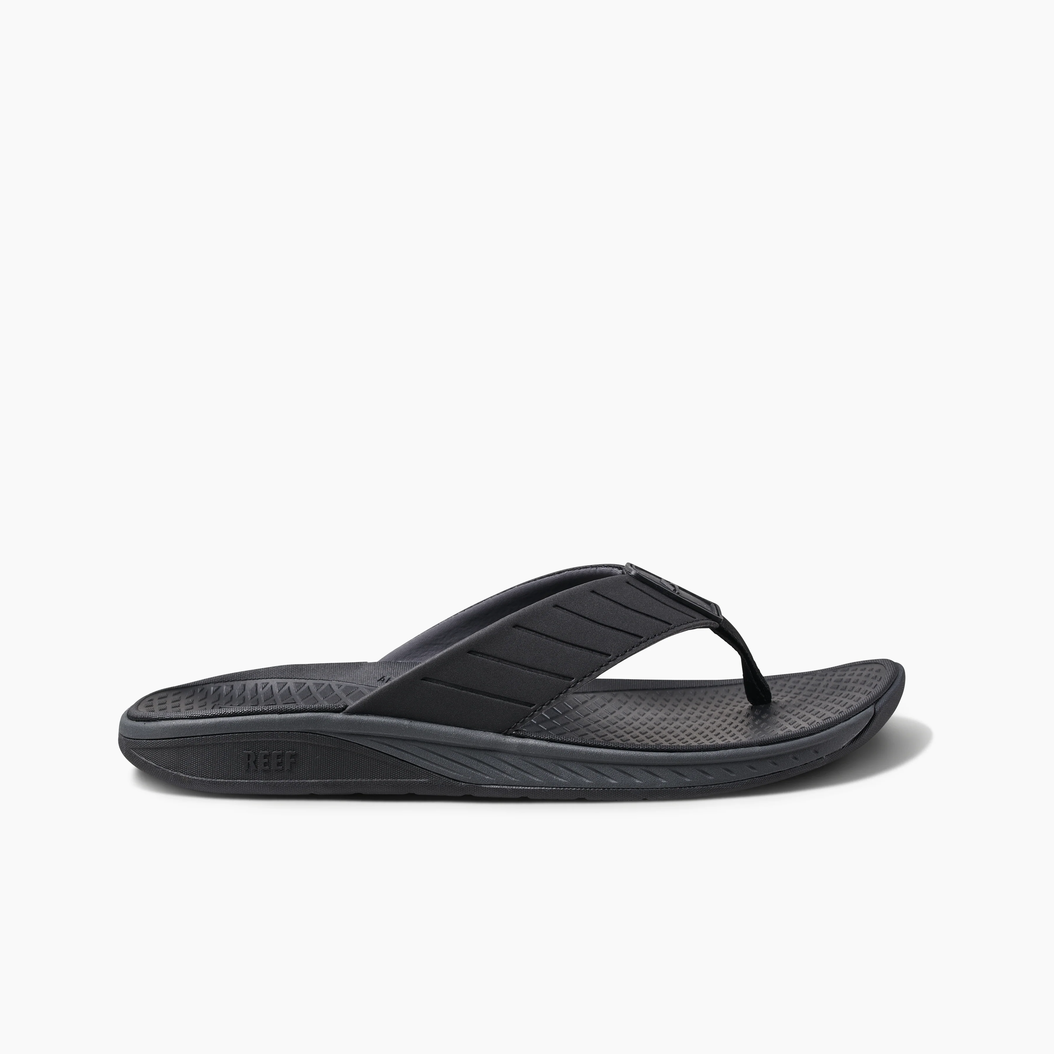 Men's Deckhand Water Friendly Sandals in Stormy Black side view